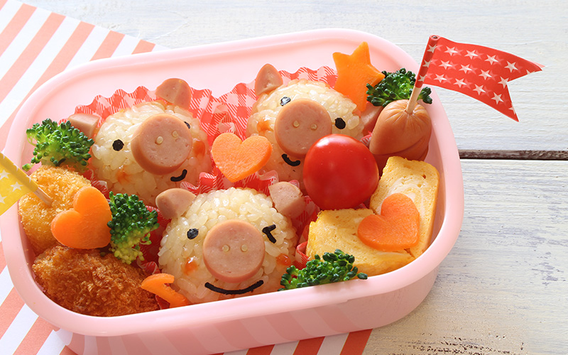 ブタの可愛いお弁当